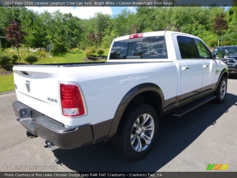 Bright White / Canyon Brown/Light Frost Beige 2017 Ram 1500 Laramie Longhorn Crew Cab 4x4