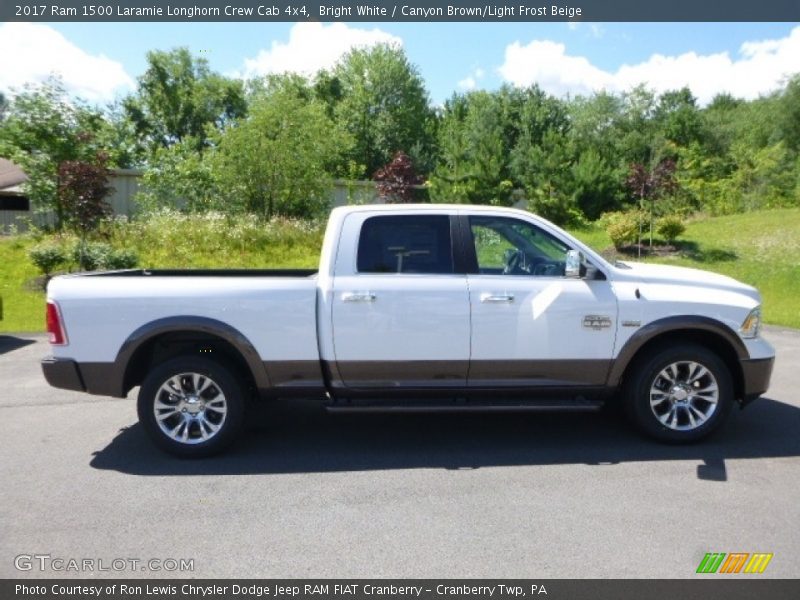 Bright White / Canyon Brown/Light Frost Beige 2017 Ram 1500 Laramie Longhorn Crew Cab 4x4