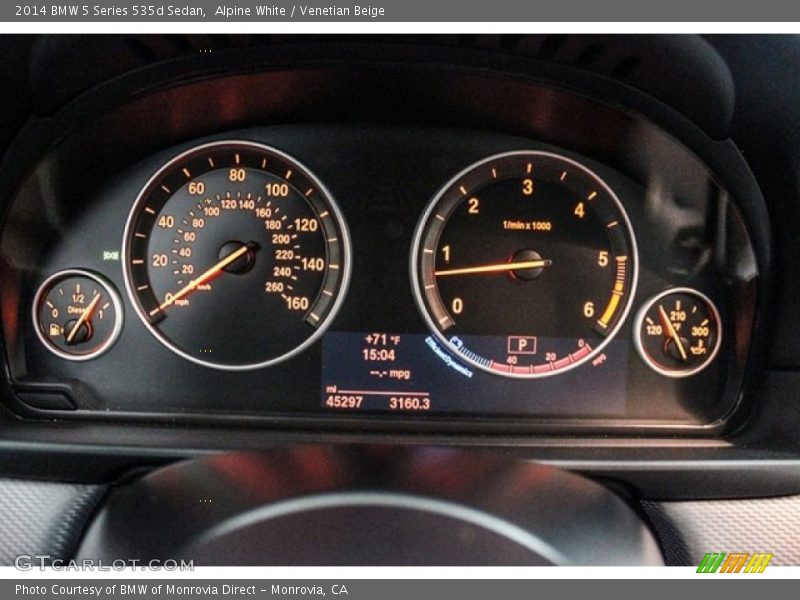 Alpine White / Venetian Beige 2014 BMW 5 Series 535d Sedan