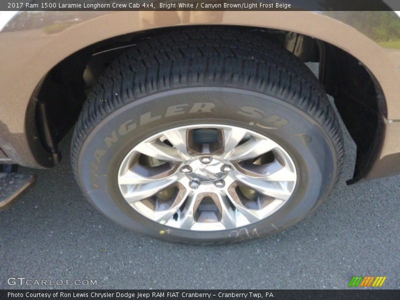 Bright White / Canyon Brown/Light Frost Beige 2017 Ram 1500 Laramie Longhorn Crew Cab 4x4