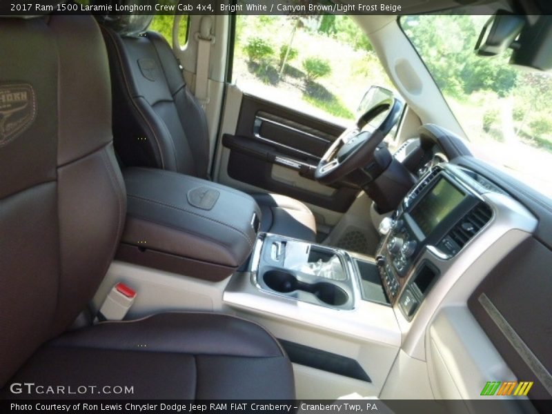 Bright White / Canyon Brown/Light Frost Beige 2017 Ram 1500 Laramie Longhorn Crew Cab 4x4
