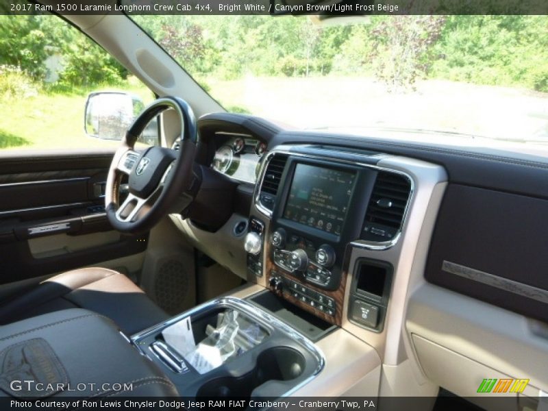 Bright White / Canyon Brown/Light Frost Beige 2017 Ram 1500 Laramie Longhorn Crew Cab 4x4