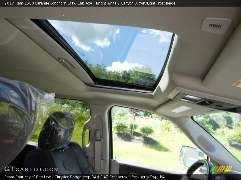 Bright White / Canyon Brown/Light Frost Beige 2017 Ram 1500 Laramie Longhorn Crew Cab 4x4