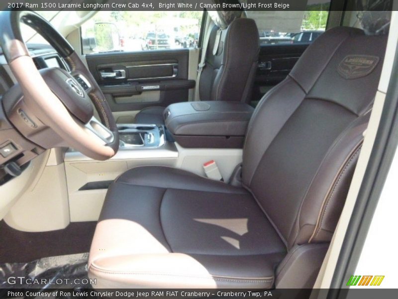 Bright White / Canyon Brown/Light Frost Beige 2017 Ram 1500 Laramie Longhorn Crew Cab 4x4