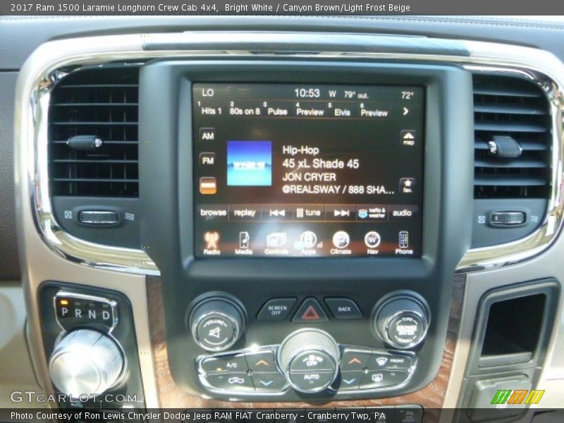 Bright White / Canyon Brown/Light Frost Beige 2017 Ram 1500 Laramie Longhorn Crew Cab 4x4
