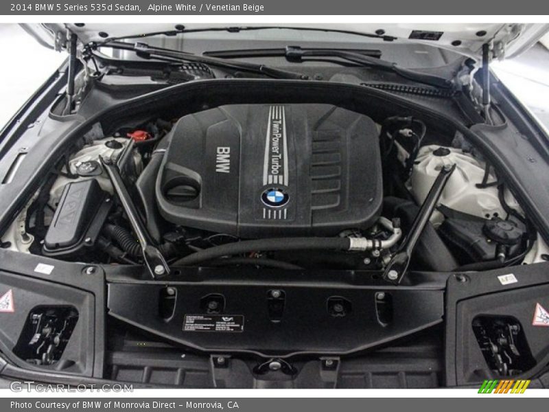 Alpine White / Venetian Beige 2014 BMW 5 Series 535d Sedan