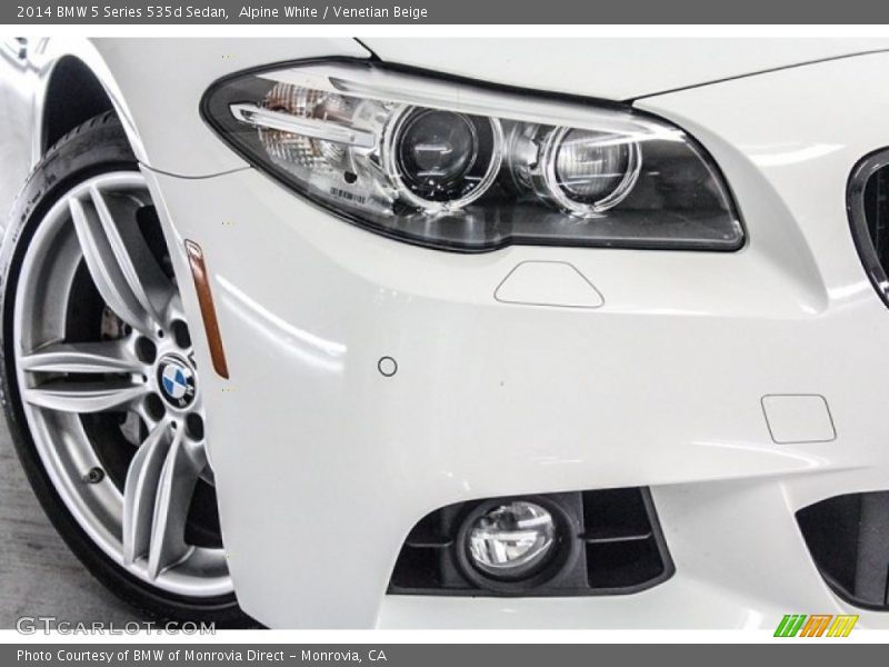 Alpine White / Venetian Beige 2014 BMW 5 Series 535d Sedan