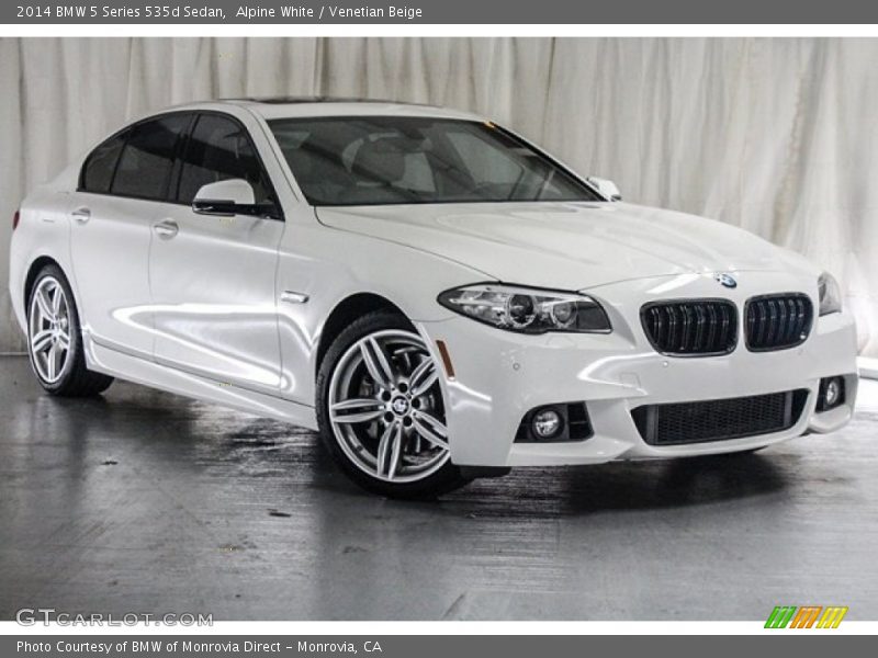 Alpine White / Venetian Beige 2014 BMW 5 Series 535d Sedan