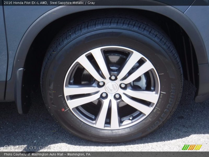 Steel Sapphire Metallic / Gray 2016 Honda Pilot EX-L AWD