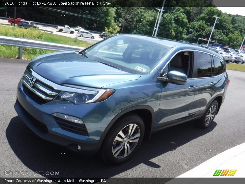 Steel Sapphire Metallic / Gray 2016 Honda Pilot EX-L AWD