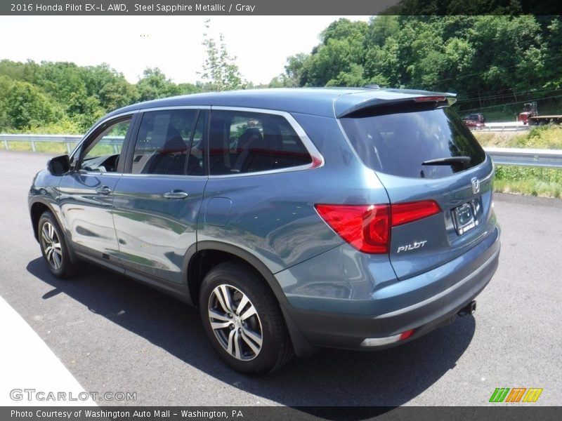 Steel Sapphire Metallic / Gray 2016 Honda Pilot EX-L AWD