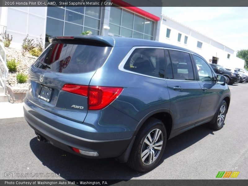 Steel Sapphire Metallic / Gray 2016 Honda Pilot EX-L AWD