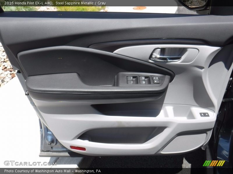 Steel Sapphire Metallic / Gray 2016 Honda Pilot EX-L AWD