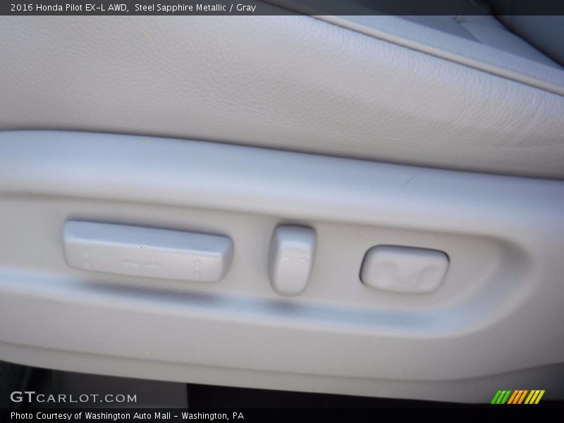 Steel Sapphire Metallic / Gray 2016 Honda Pilot EX-L AWD