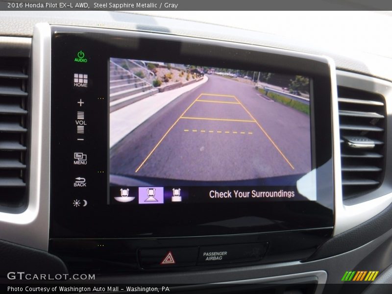 Steel Sapphire Metallic / Gray 2016 Honda Pilot EX-L AWD