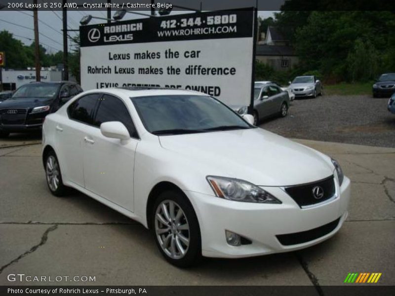 Crystal White / Cashmere Beige 2006 Lexus IS 250 AWD