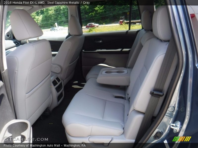 Steel Sapphire Metallic / Gray 2016 Honda Pilot EX-L AWD