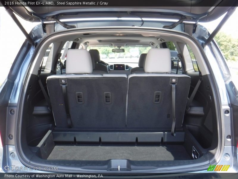 Steel Sapphire Metallic / Gray 2016 Honda Pilot EX-L AWD