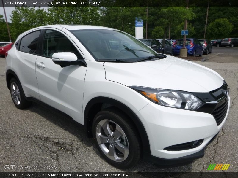 White Orchid Pearl / Gray 2017 Honda HR-V EX AWD