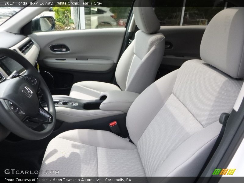 White Orchid Pearl / Gray 2017 Honda HR-V EX AWD