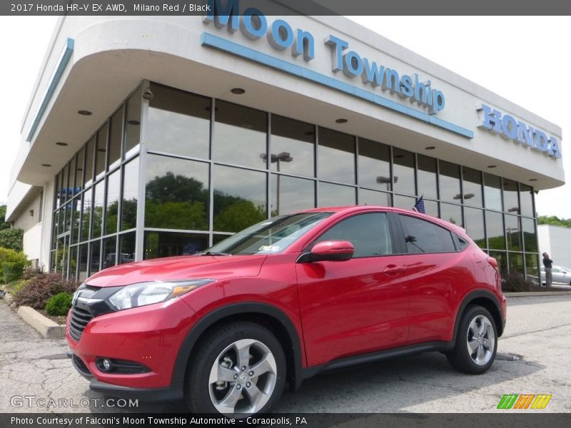 Milano Red / Black 2017 Honda HR-V EX AWD