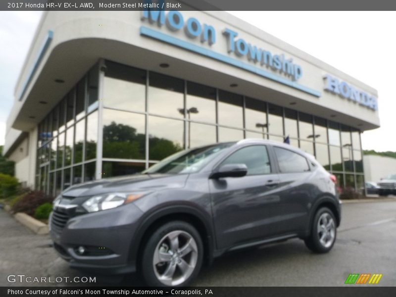 Modern Steel Metallic / Black 2017 Honda HR-V EX-L AWD