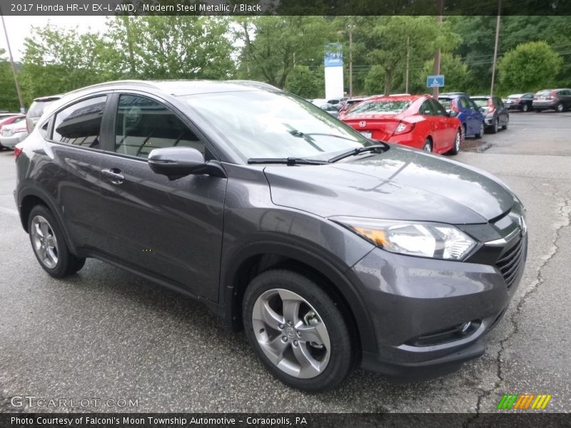 Modern Steel Metallic / Black 2017 Honda HR-V EX-L AWD
