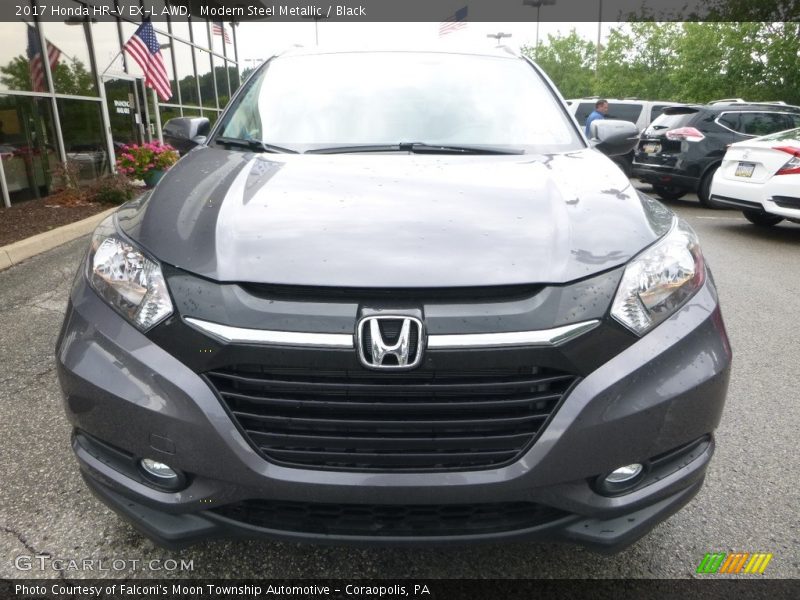Modern Steel Metallic / Black 2017 Honda HR-V EX-L AWD