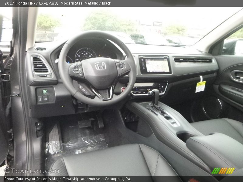 Modern Steel Metallic / Black 2017 Honda HR-V EX-L AWD