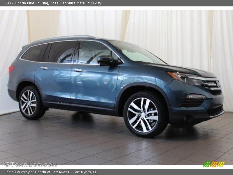 Steel Sapphire Metallic / Gray 2017 Honda Pilot Touring