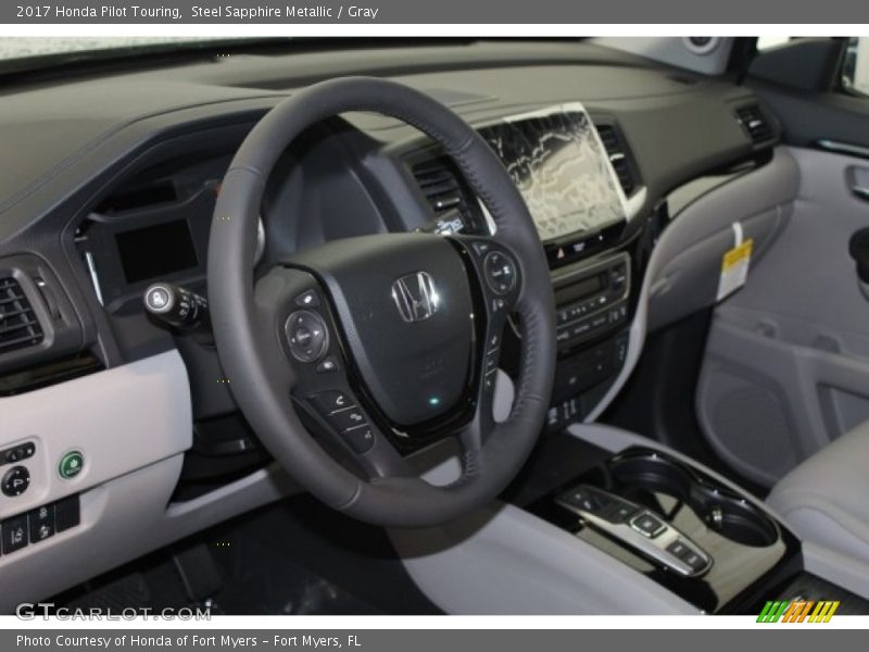Steel Sapphire Metallic / Gray 2017 Honda Pilot Touring