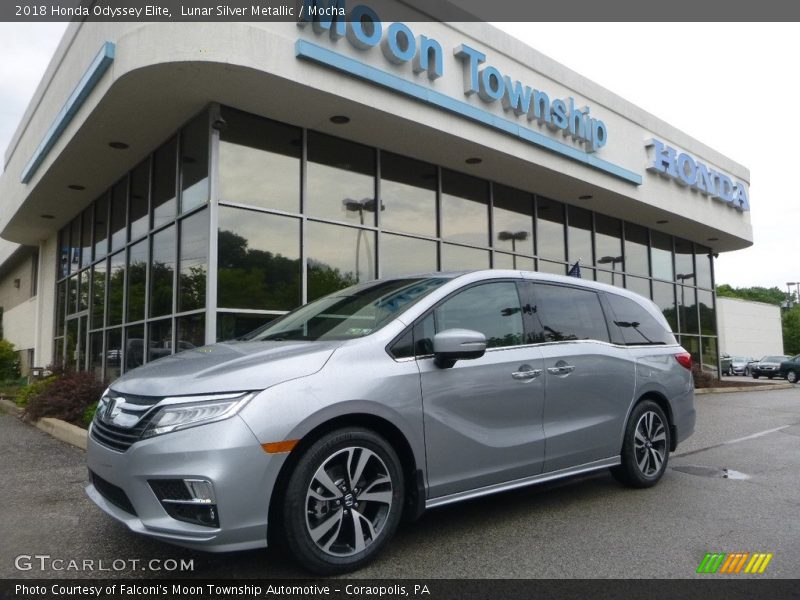 Lunar Silver Metallic / Mocha 2018 Honda Odyssey Elite