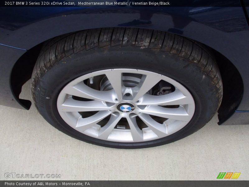 Mediterranean Blue Metallic / Venetian Beige/Black 2017 BMW 3 Series 320i xDrive Sedan
