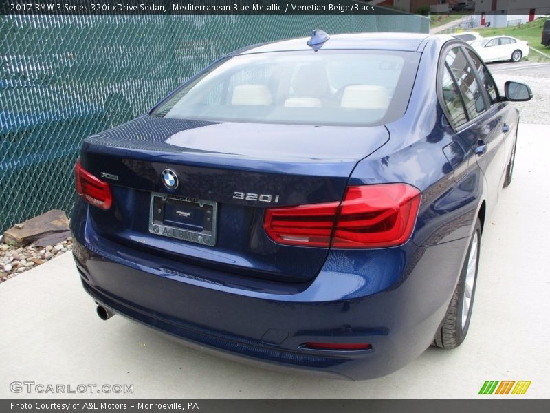 Mediterranean Blue Metallic / Venetian Beige/Black 2017 BMW 3 Series 320i xDrive Sedan