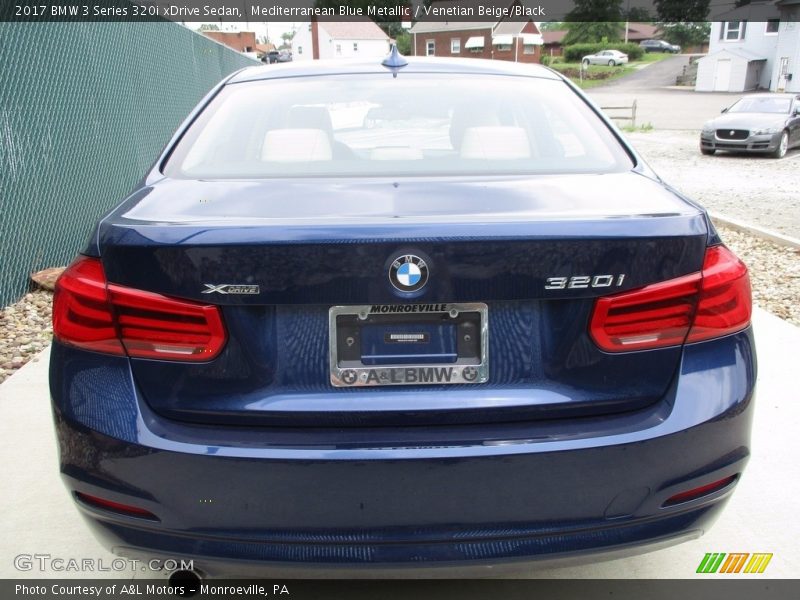 Mediterranean Blue Metallic / Venetian Beige/Black 2017 BMW 3 Series 320i xDrive Sedan