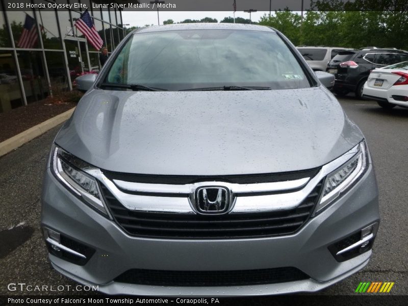 Lunar Silver Metallic / Mocha 2018 Honda Odyssey Elite