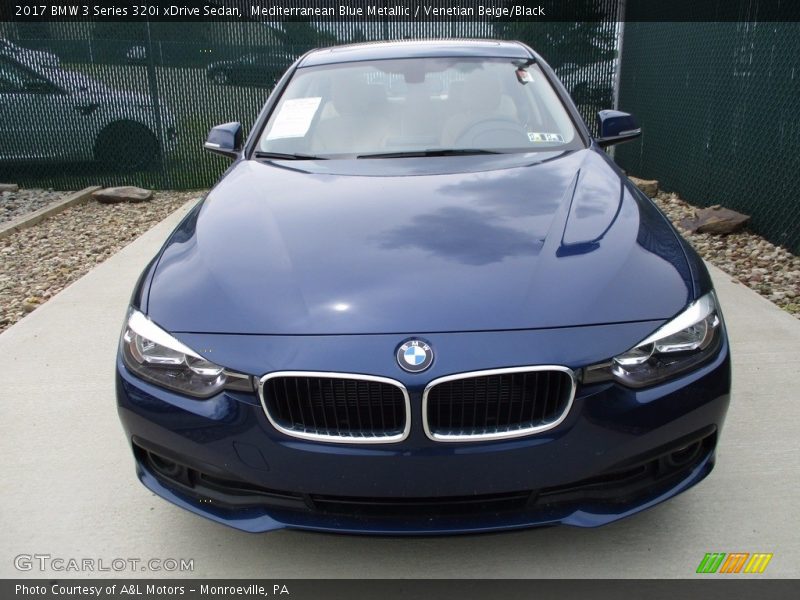 Mediterranean Blue Metallic / Venetian Beige/Black 2017 BMW 3 Series 320i xDrive Sedan