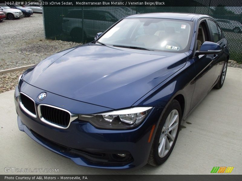 Mediterranean Blue Metallic / Venetian Beige/Black 2017 BMW 3 Series 320i xDrive Sedan