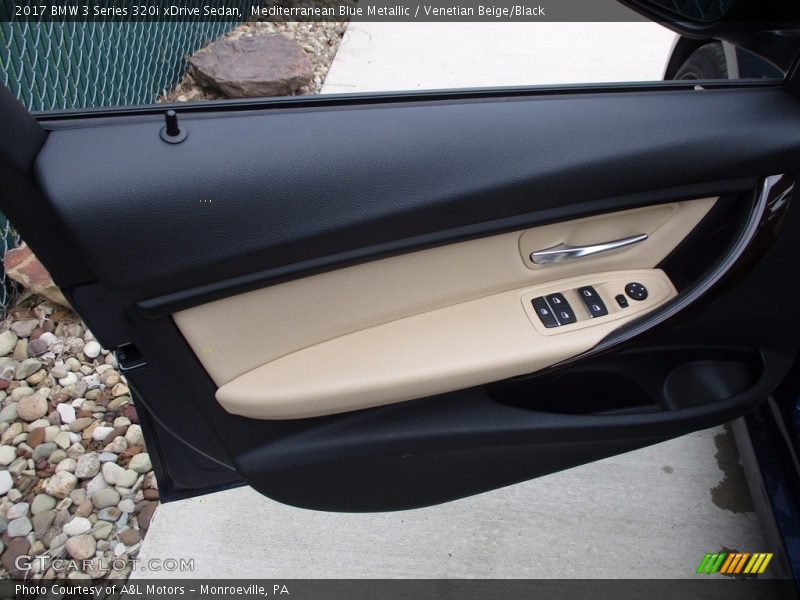 Mediterranean Blue Metallic / Venetian Beige/Black 2017 BMW 3 Series 320i xDrive Sedan