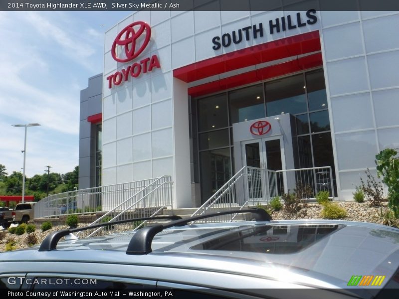Silver Sky Metallic / Ash 2014 Toyota Highlander XLE AWD