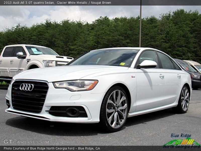 Glacier White Metallic / Nougat Brown 2013 Audi A6 3.0T quattro Sedan