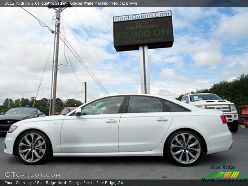 Glacier White Metallic / Nougat Brown 2013 Audi A6 3.0T quattro Sedan