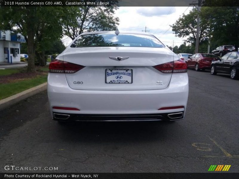 Casablanca White / Beige 2018 Hyundai Genesis G80 AWD