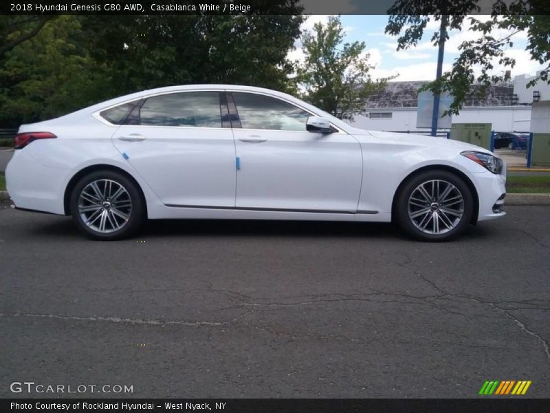 Casablanca White / Beige 2018 Hyundai Genesis G80 AWD