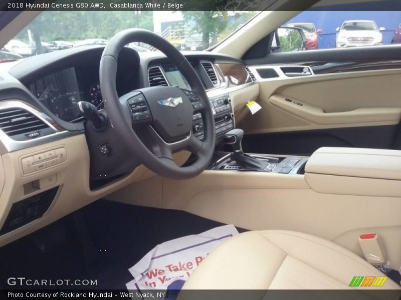 Casablanca White / Beige 2018 Hyundai Genesis G80 AWD