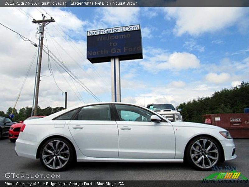 Glacier White Metallic / Nougat Brown 2013 Audi A6 3.0T quattro Sedan