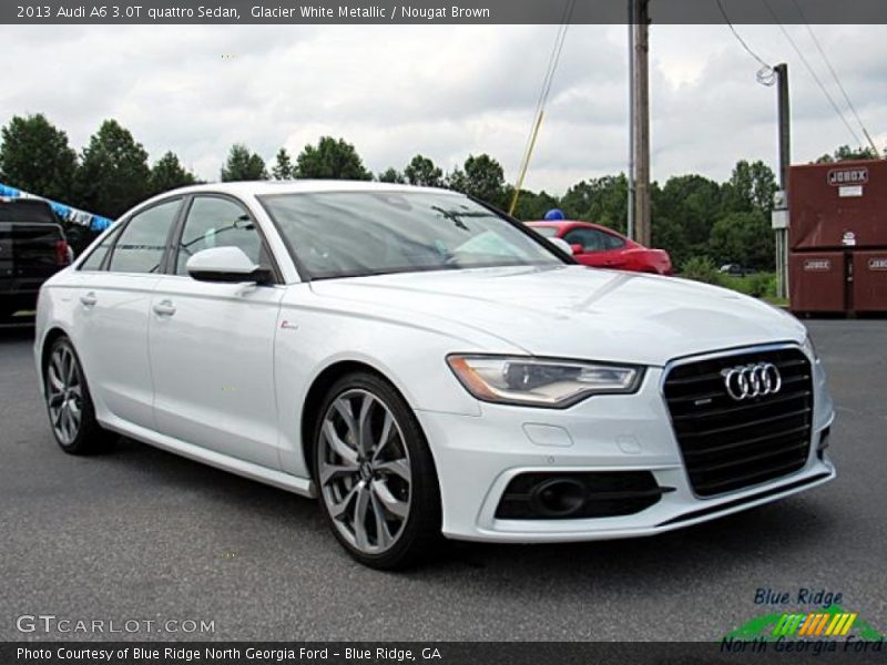 Glacier White Metallic / Nougat Brown 2013 Audi A6 3.0T quattro Sedan