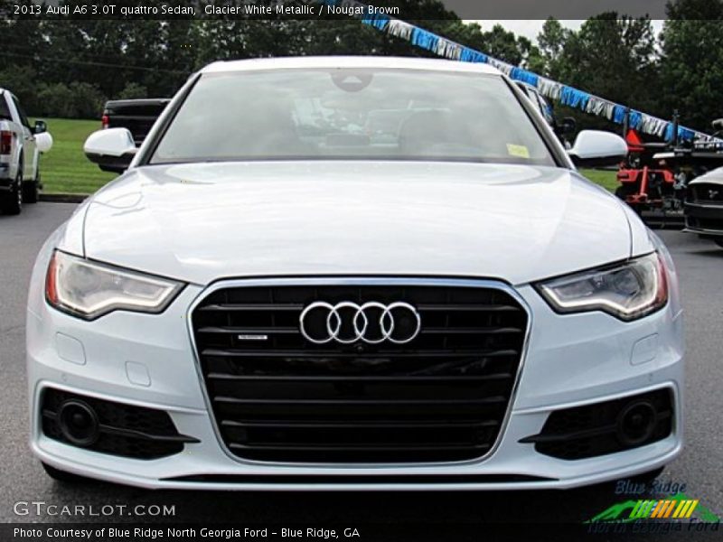 Glacier White Metallic / Nougat Brown 2013 Audi A6 3.0T quattro Sedan