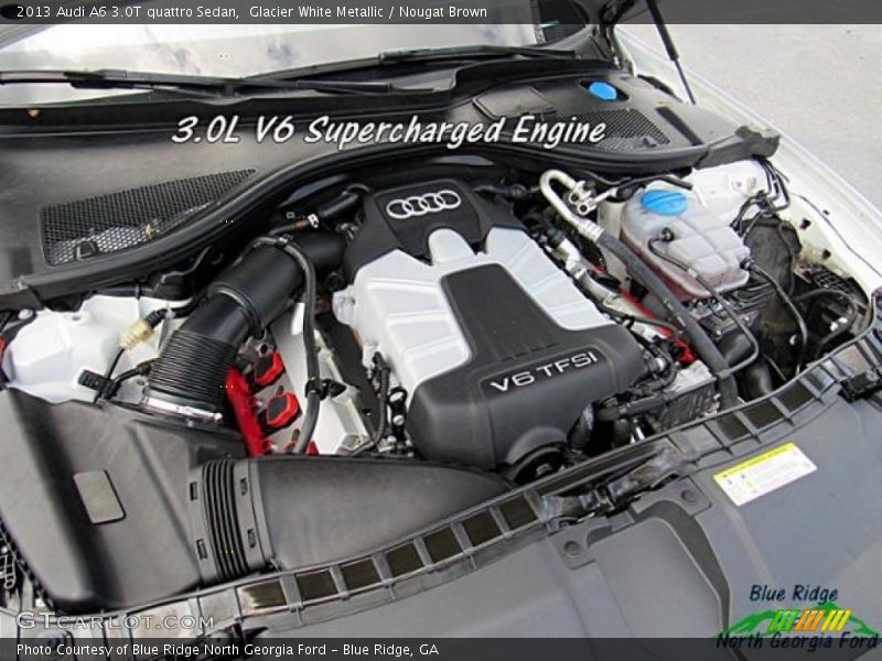 Glacier White Metallic / Nougat Brown 2013 Audi A6 3.0T quattro Sedan