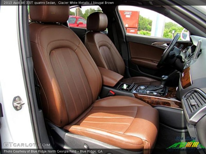 Glacier White Metallic / Nougat Brown 2013 Audi A6 3.0T quattro Sedan